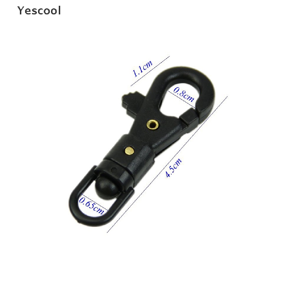 Yescool 10pcs Carabiner Mini EDC Bisa Diputar Untuk Survival