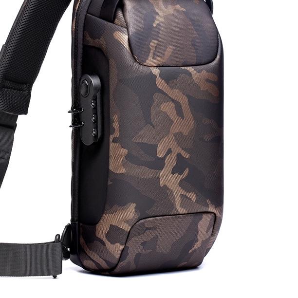 ✤ WEIXIER 9529 Tas Selempang Pria Shoulder Bag Anti Maling USB Port Anti Air WX-OS ♢