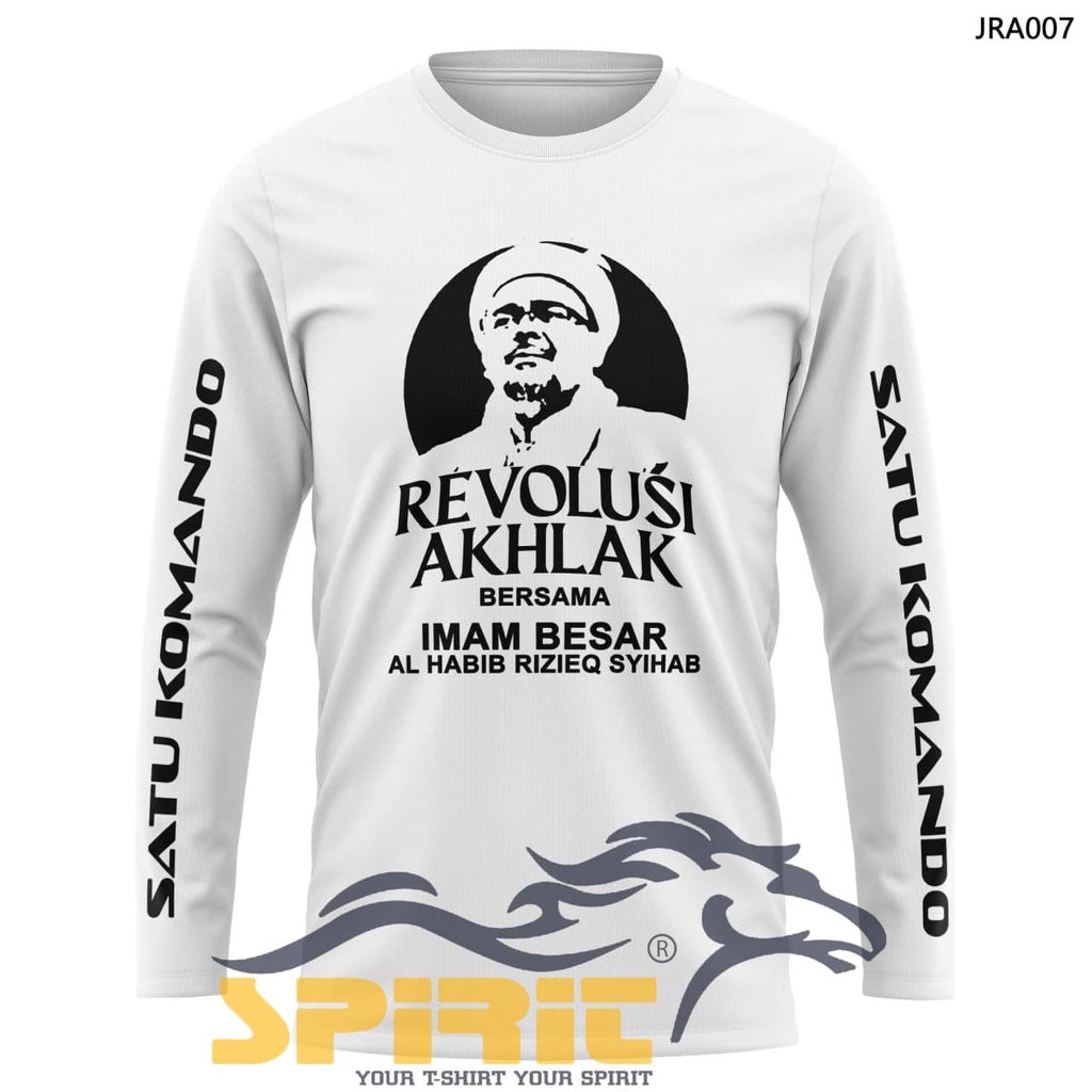 baju kaos habib rizieq shihab dakwa islami revolusi akhlak satu komando pria wanita all color all si