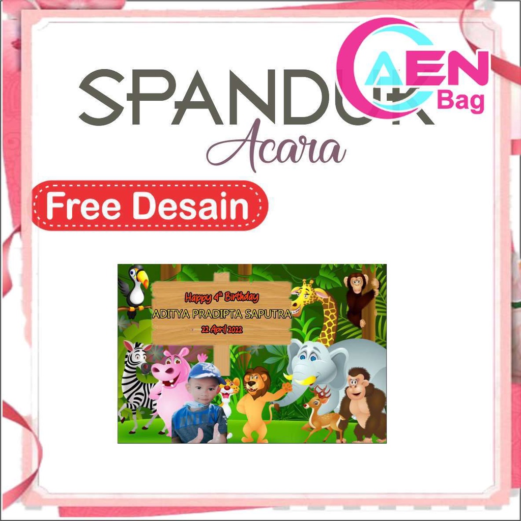 Cetak Spanduk Banner MMT Tulisan Plang Papan Nama Baliho 150x80cm Custom AenBag