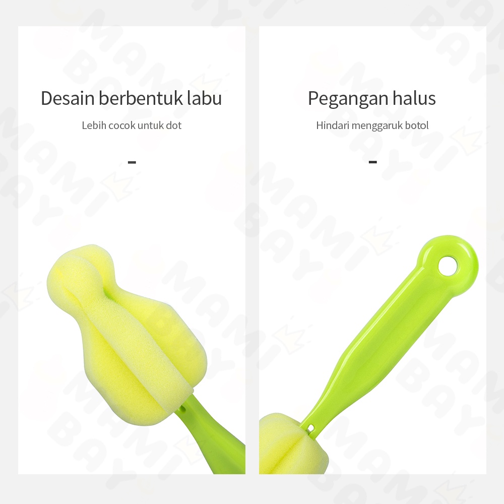 OKEYI Sikat Botol/Tongat spons pembersih botol susu/Sikat dot bayi