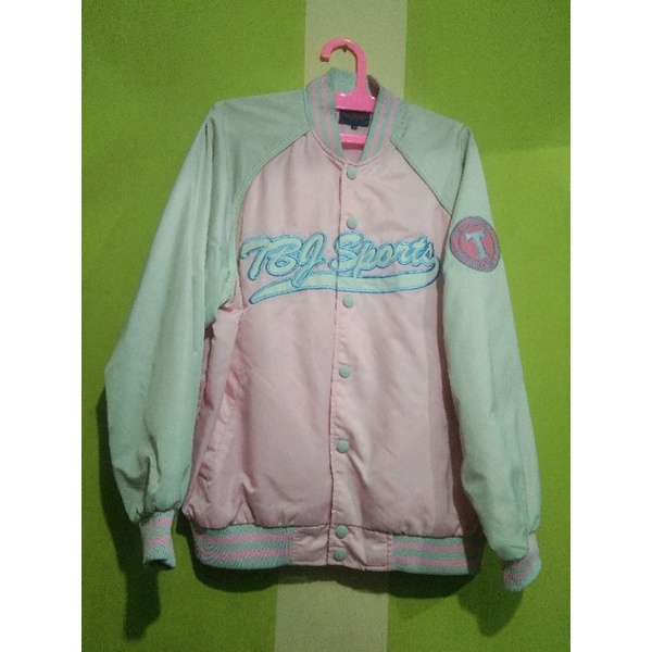 PL jaket baseball / varsity TBJ jeans gemoy seperti baru full bordir