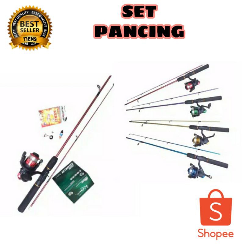 SET ALAT PANCING | MURAH [LENGKAP] JORAN PANJANG 120 CM SAMBUNG 2 FIBER + REEL