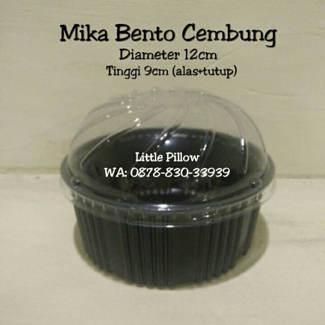 (ISI 50PCS - MK130 HITAM) Mika Bento Cembung/Mika Bento Ramen//Mangkok Plastik/Mangkuk Sup Plastik