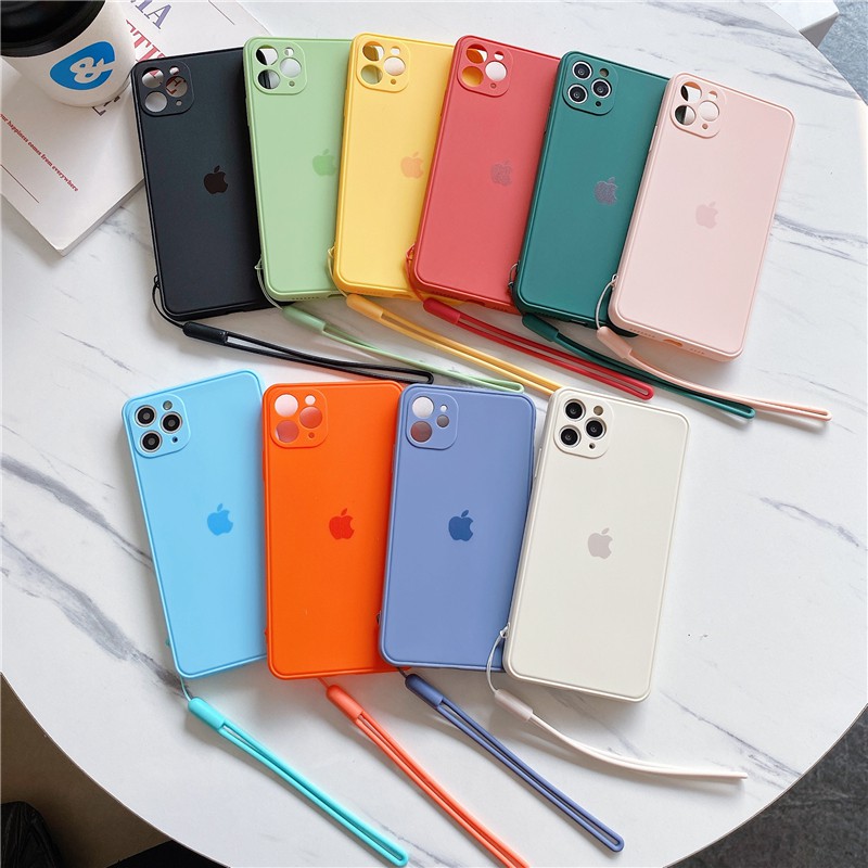 Casing iPhone 12 Appearance Straight Side Square Silikon