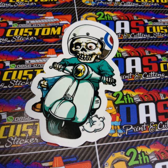 Sticker printing ZOMBIE VESPA minim pembelian produk harus 20rb