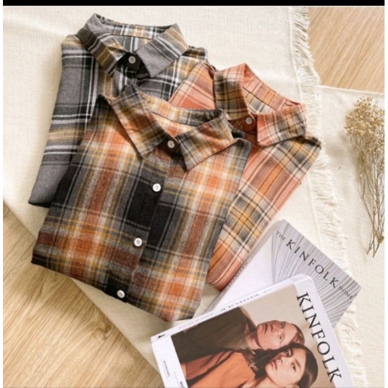 KEMEJA WANITA CARROT KOTAK   KEMEJA CARROT SHIRT