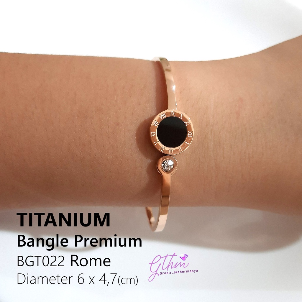 Gelang Titanium Branded BVL Watch Rome Mewah Anti Karat Perhiasan Import Fashion Premium BGT022