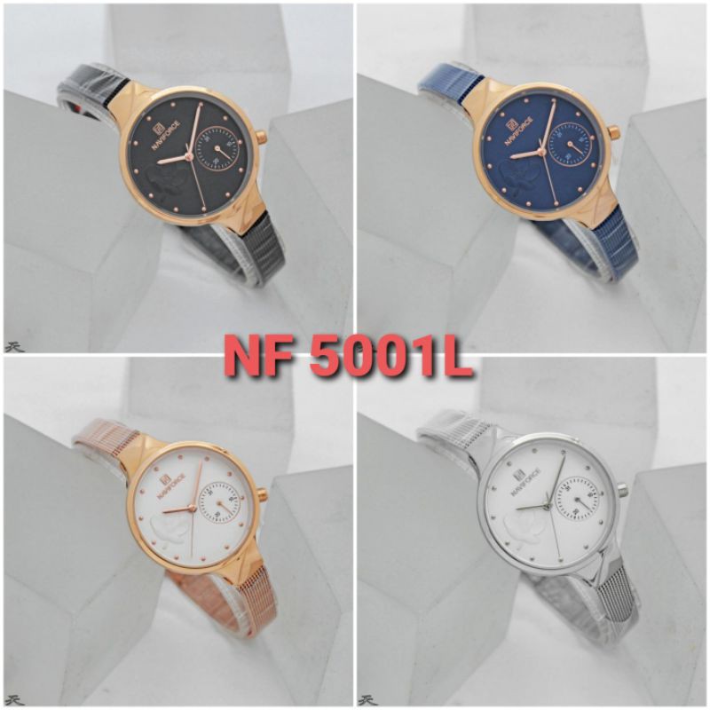 Jam tangan wanita NAVIFORCE 5001 Original 1 tahun Garansi
