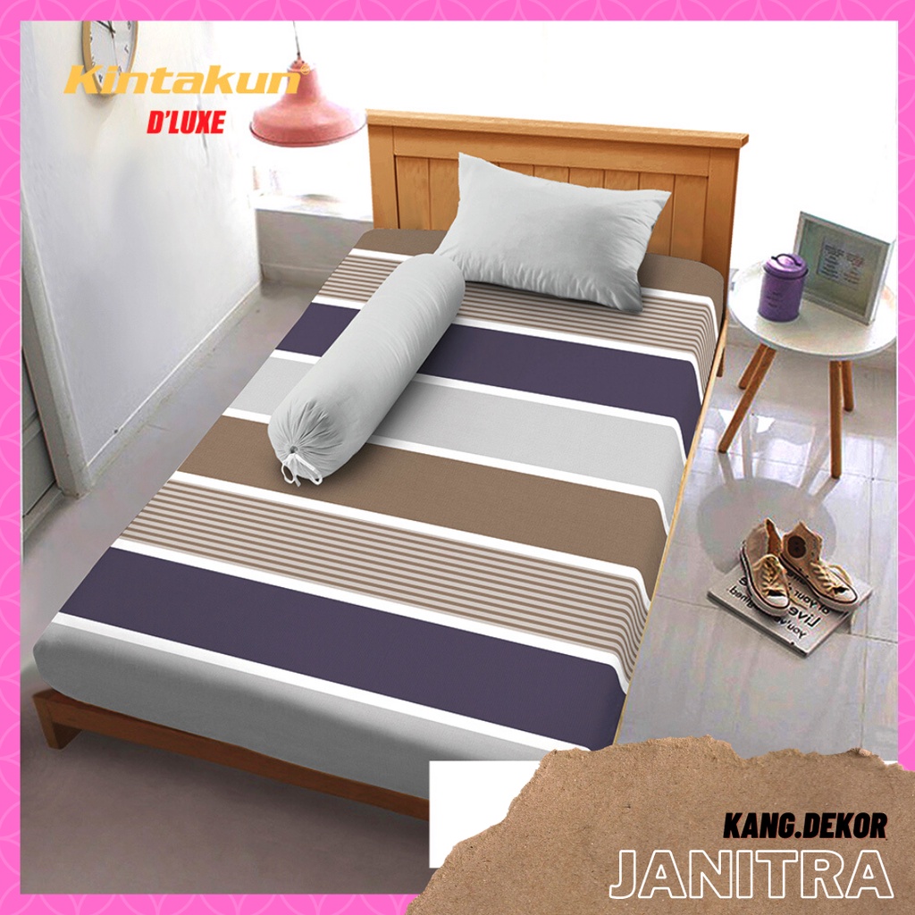 SPREI KINTAKUN D'LUXE MOTIF JANITRA 120x200 NO 3 SINGLE SEPREI CANTIK MURAH MOTIF TERBARU SEPRAI KAMAR TIDUR D’LUXE SEPREI AESTHETIC D LUXE KINTAKUN SEPRAI CANTIK SEPRE DLUXE PROMO ANTI LUNTUR MOTIF PLUS SARUNG BANTAL SPREI DEWASA ALAS KASUR SPREI ADEM