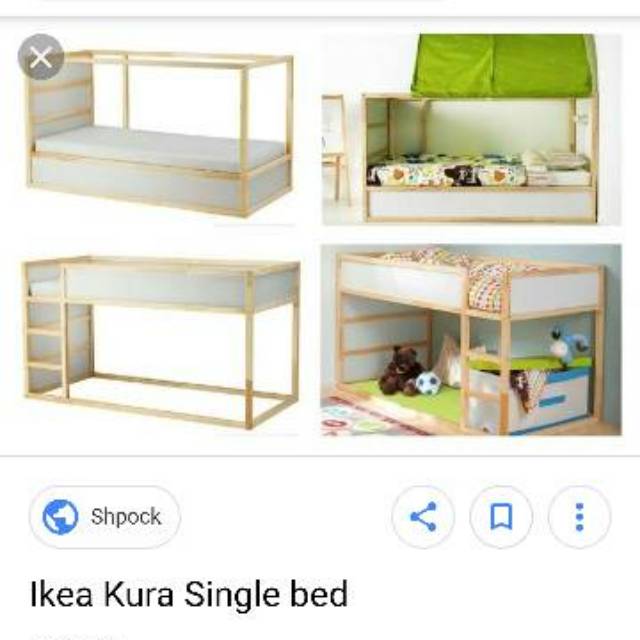 Ikea  KURA Tempat  tidur  ranjang tingkat  murah kasur kayu 