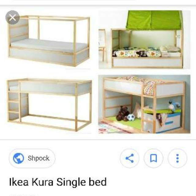 Ikea KURA Tempat tidur ranjang tingkat murah kasur kayu Ikea KURA Tempat tidur ranjang tingkat murah kasur kayu