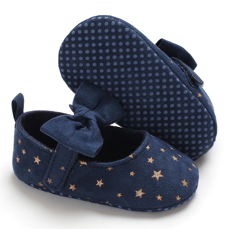 Sepatu Bayi Prewalker Perempuan Umur 0 - 12 Bulan Sepatu Flat Anak Bayi Perempuan Baby Prewaker Shoes Cewek Murah Umur 0 - 14 Bulan, umur 1 Tahun 0 - 6 Bulan Navy AK 08