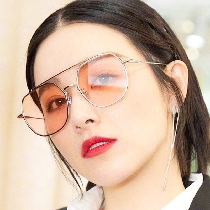 (YUZHU) Bayar di Tempat Korean Gaya Retro Candy Color Kacamata Hitam Wanita/Pria Sunglasses