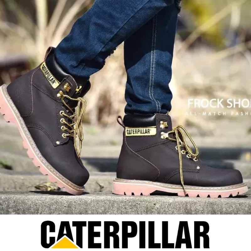 SEPATU SAFETY SEMI BOOTS CATERPILLAR SEPATU BOOTS UJUNG BESI SAFETY KERJA LAPANGAN