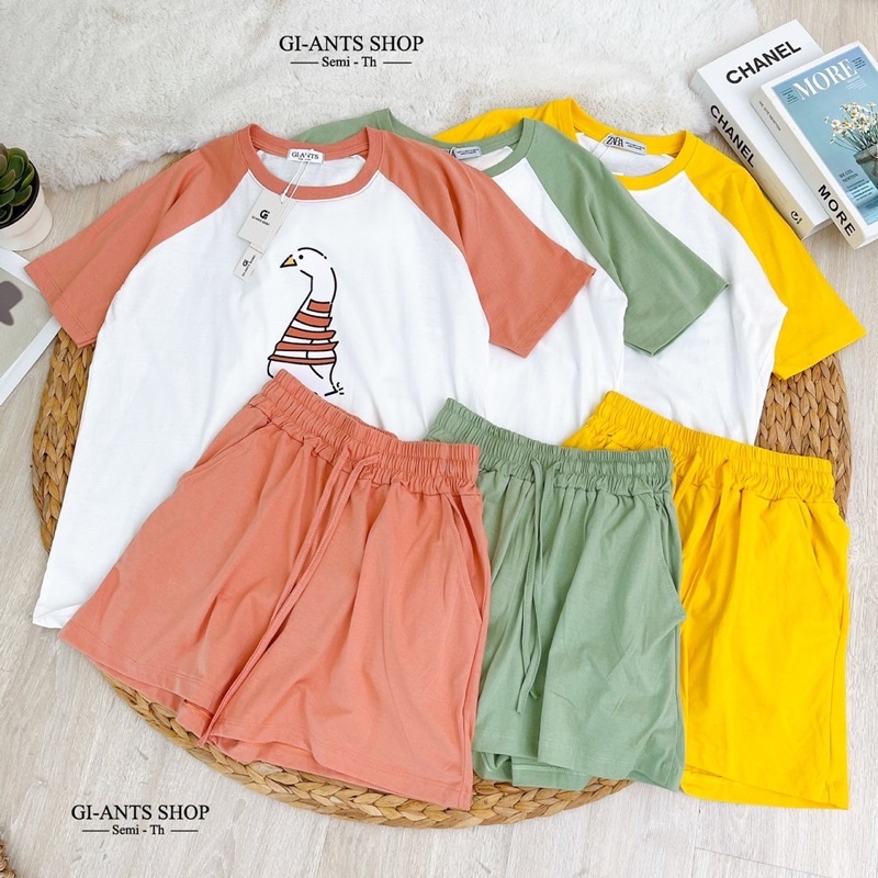 SET GIANTS BASIC CELANA PENDEK MOTIF DUCK/SET BANGKOK (BJGB336)