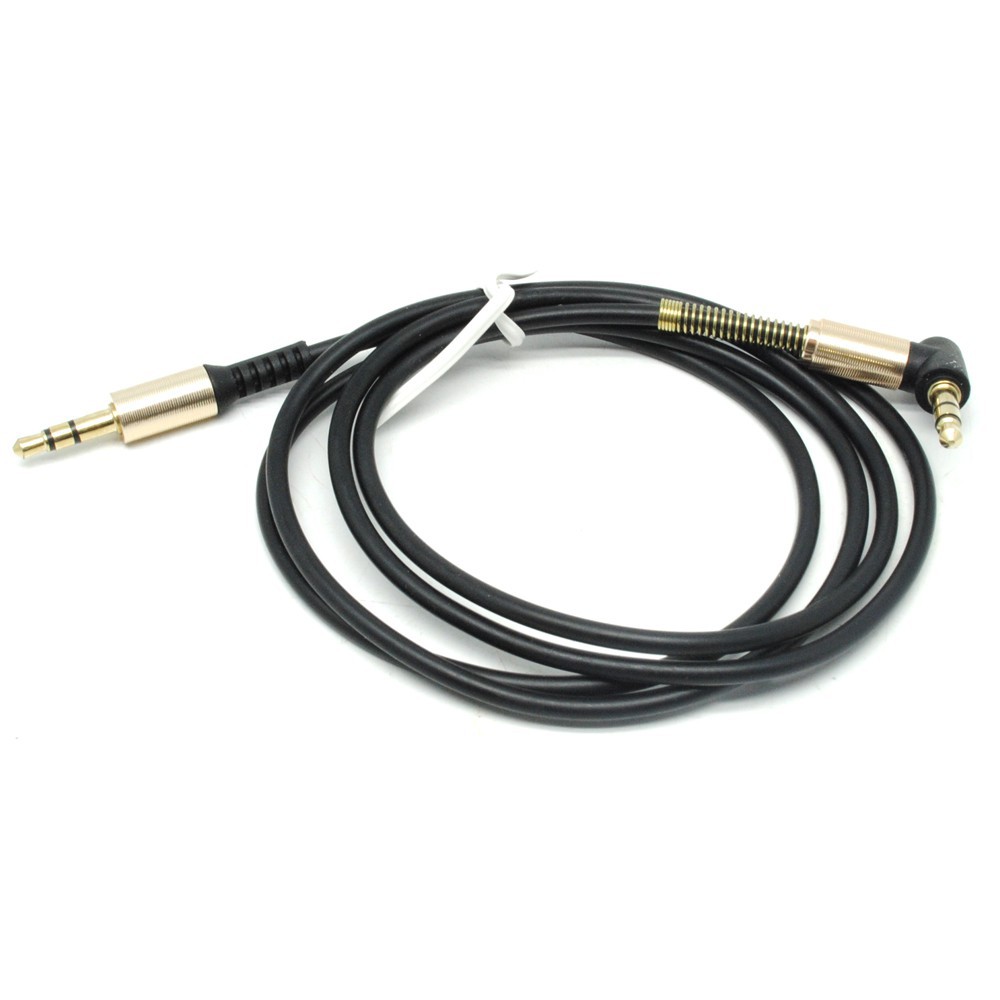 Grab Medan Kabel AUX Audio 3.5mm Male to 3.5mm Male HiFi L Shape - Black