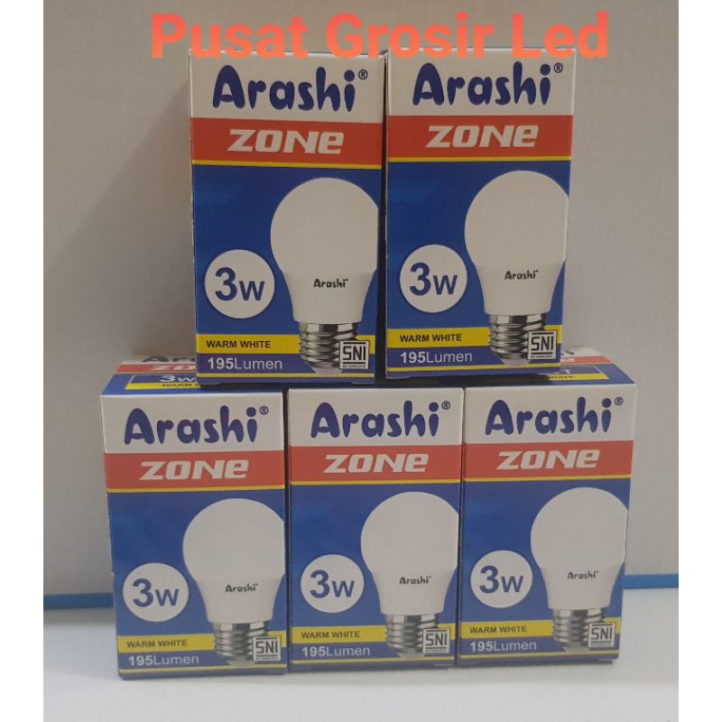 Lampu Led Arashi Zone 3 Watt Cahaya Kuning Garansi 1 Tahun