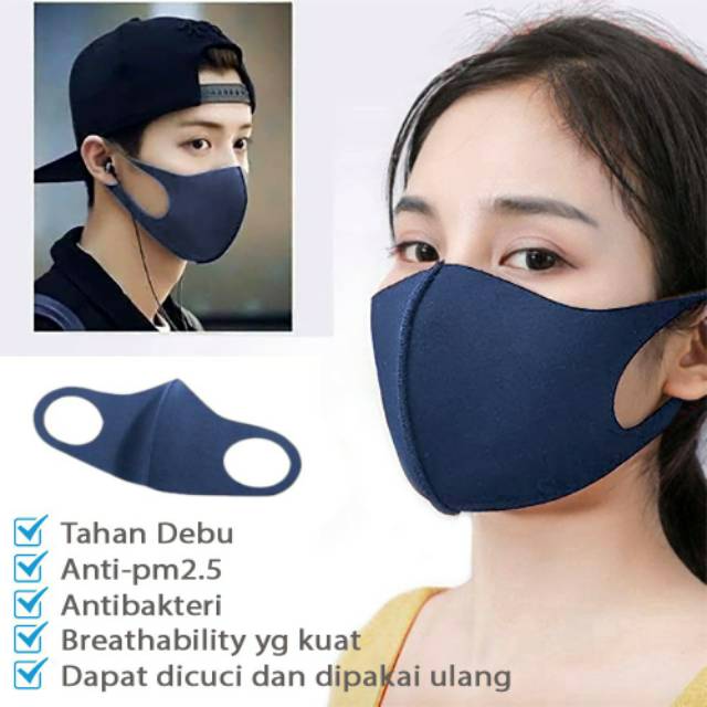 GR (READY) MASKER ANTI POLUSI/ANTI DEBU  BAHAN SCUBA