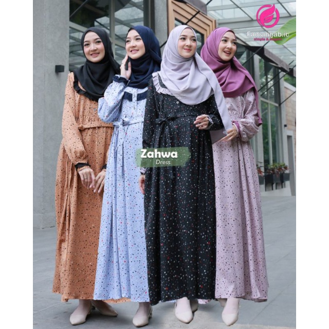 Zahwa Dress Fania Hijab // Gamis Fania Hijab terbaru