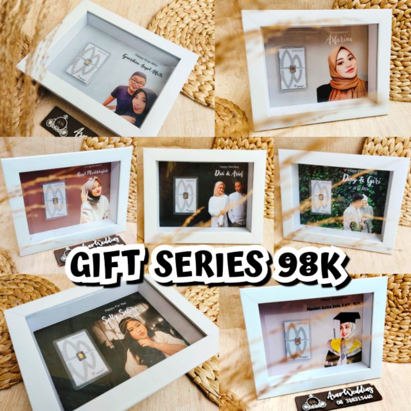 Bingkai Mahar 3D Pigura 3D Frame 3D Simbolis Mahar Uang Mahar Logam Mulia Mahar Pernikahan Box Nikah