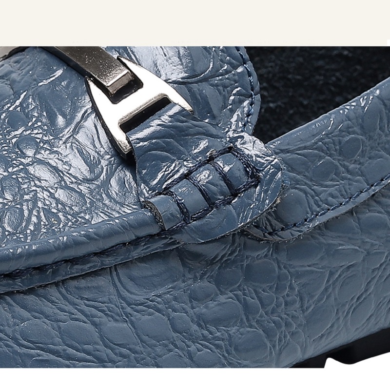 100% ASLI KULIT Sepatu Pantopel Pria Motif Kulit Buaya Cowok Santai Sepatu Slip On Import Sepatu Murah Keren 105