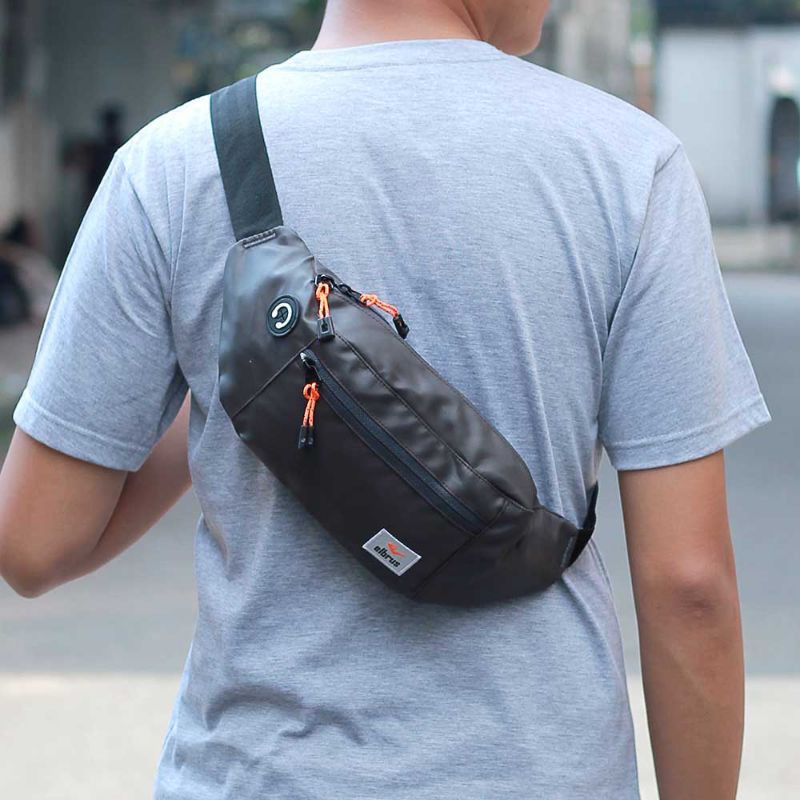 Tas selempang pria slingbag waistbag premium waterproof anti air original terbaru promo diskon COD