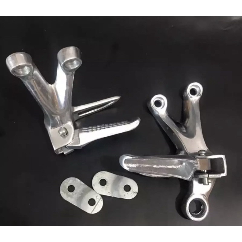 FOOTSTEP SATRIA FU F150 CHROME SILVER BELAKANG FOOT STEP POSTEP PIJAKAN KAKI DUDUKAN BISA COCOK SEMUA MOTOR HARGA SEPASANG KIRI KANAN