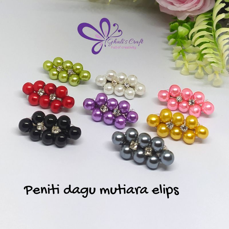 Peniti dagu elips /peniti dagu lusinan/ bross jilbab