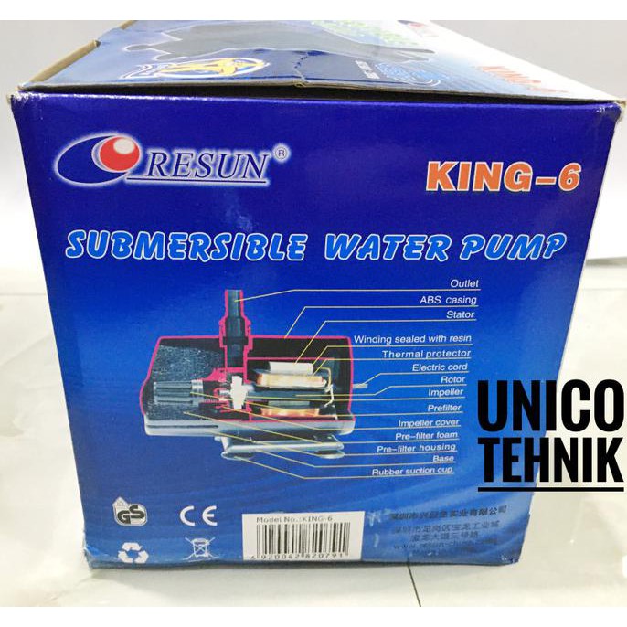 JUAL POMPA CELUP KOLAM RESUN KING 6 / SUBMERSIBLE WATER PUMP RESUN KING 6