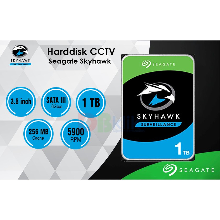 Hardisk Seagate Skyhawk 1TB 3.5 inch khusus CCTV