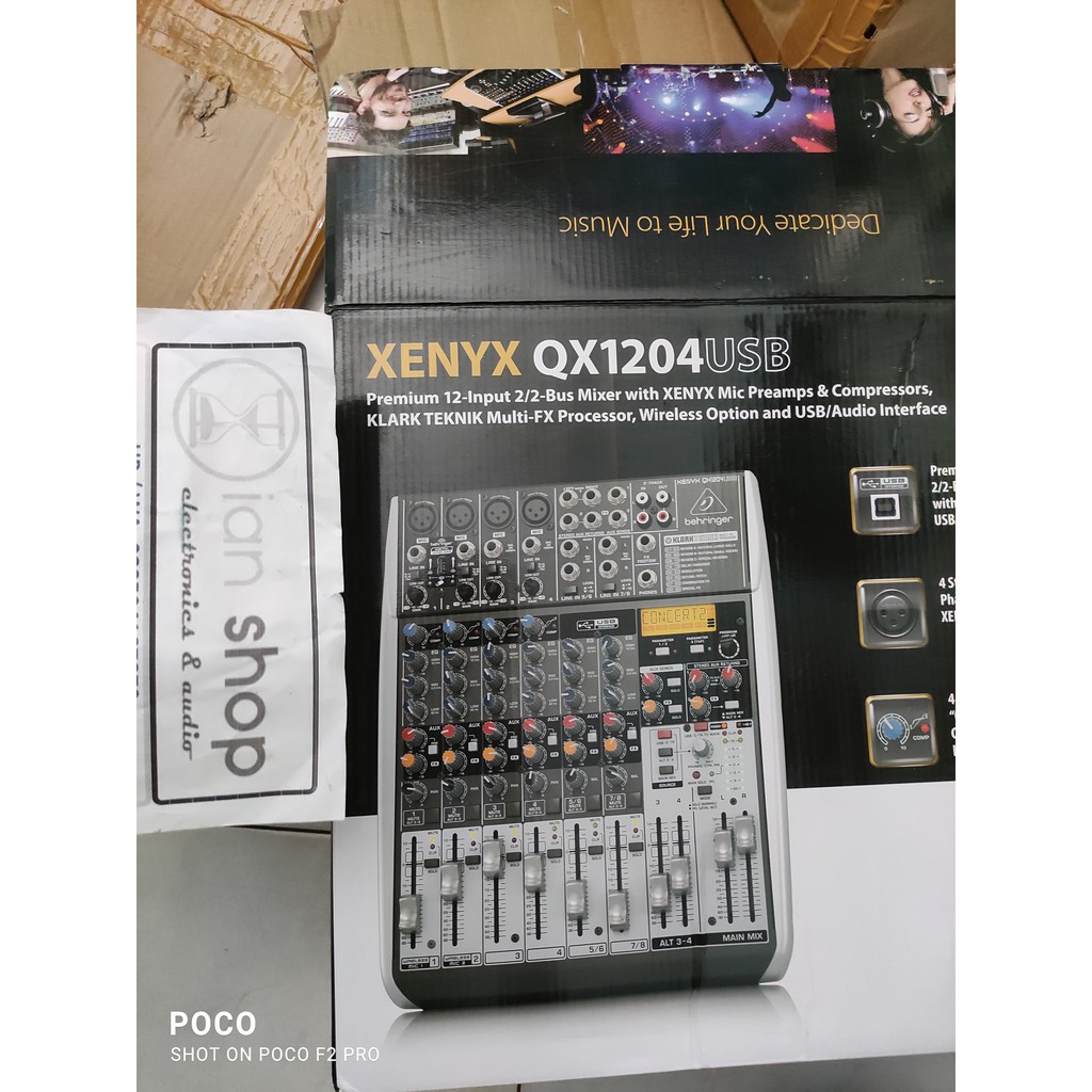 Mixer Audio Behringer Xenyx QX1204USB Original 8 Channel