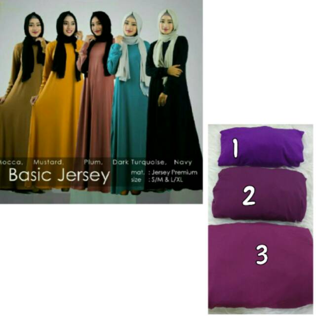 Gamis (manset) Jersey Polos