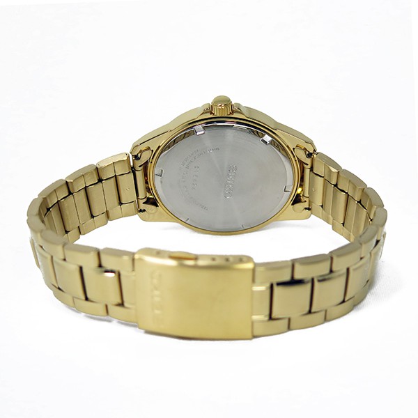 Seiko Quartz SUR158P1 Gold Plated Bracelet | Jam Tangan Pria SUR158