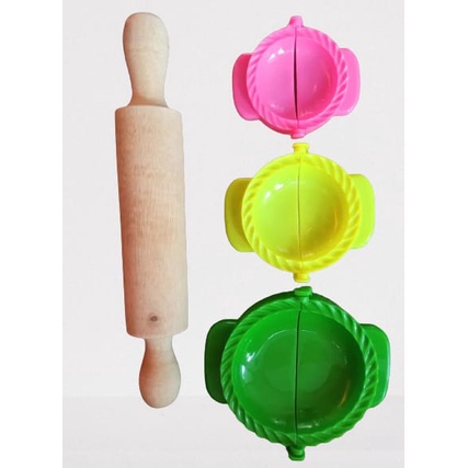 TERMURAH CETAKAN PASTEL + ROLLPIN / PENGGILAS ADONAN 1 SET / 1 set cetakan pastel 3 ukuran / cetakan