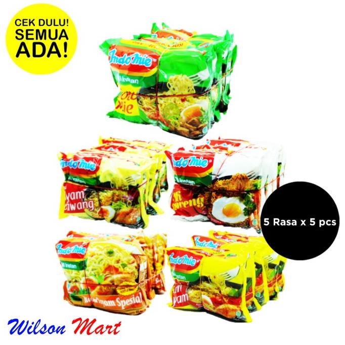 

INDOMIE PROMO PAKET MIX 5 RASA X 5 PCS ISI 25