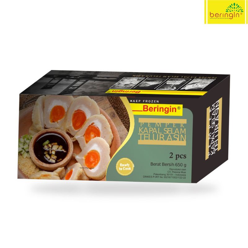 

Pempek Beringin Kapal Selam Telur Asin vacum isi 2pcs