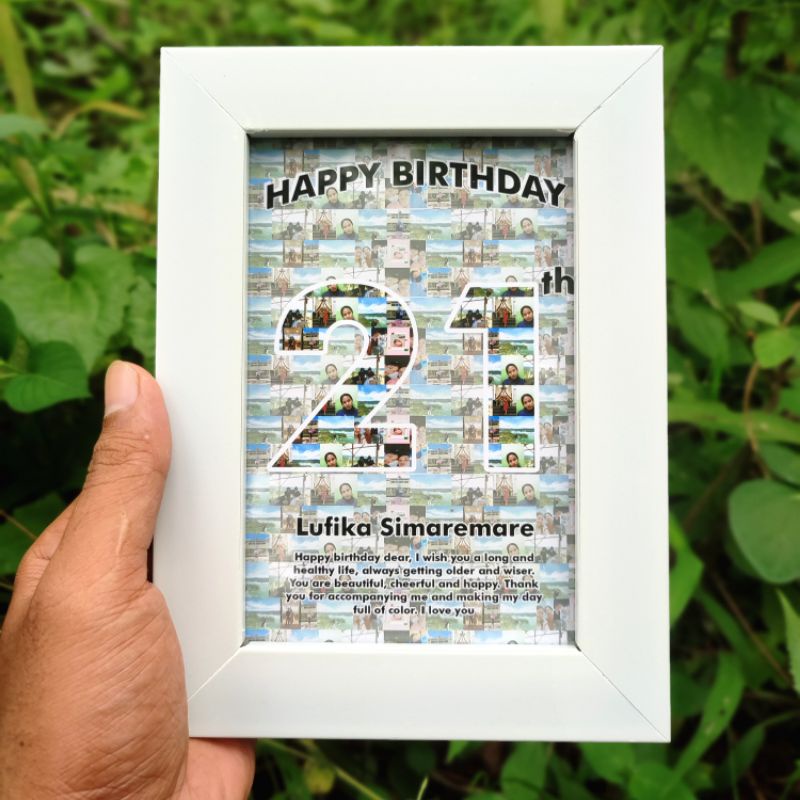 BINGKAI KADO ULANG TAHUN / FOTO MOZAIK / FOTO KADO / BINGKAI FOTO