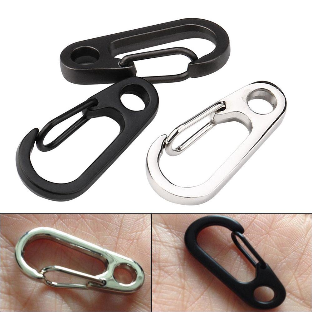 Nanas2/4pcs D Carabiner Gantung Gesper Kait Luar Ruangan Safety Travel Tools Camping Keyring