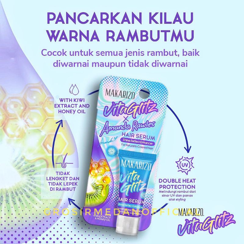 MAKARIZO VITAGLITZ HAIR STRENGTH BOOSTER - RAMBUT KUAT, HALUS DAN BERKILAU