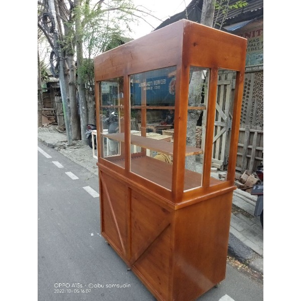 gerobak jualan gerobak minimalis booth kayu jati Belanda