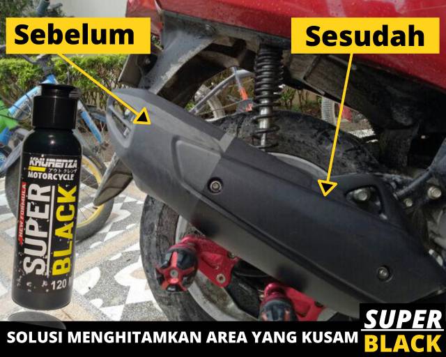 Penghitam motor penghitam body motor bodi kasar doff dasboard permanen terbaik  murah SUPER BLACK