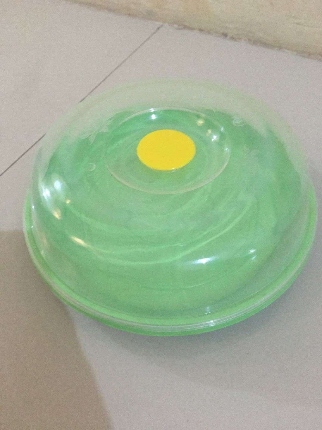 Tempat Bolu / Tempat Kue / Tempat Roti Bulat + Tutup Bening