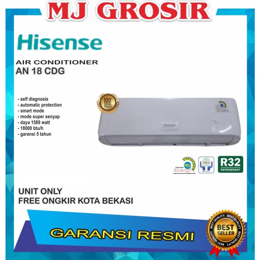 AC HISENSE AN 18 CDG 2 PK AN18CDG R32 LOW WATT UNIT ONLY