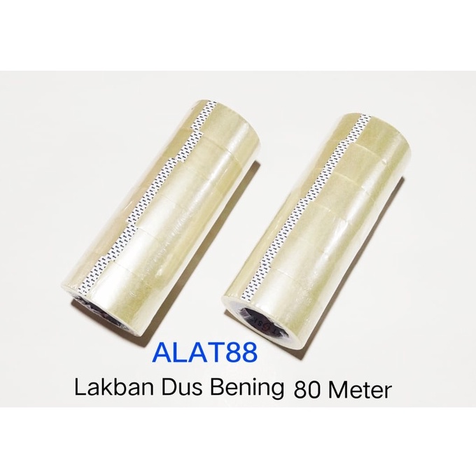 

lakban bening tebal 2" / 45 mm X 82 meter / 45 mm x 90 yard / kualitas daimaru / lakban dus opp.