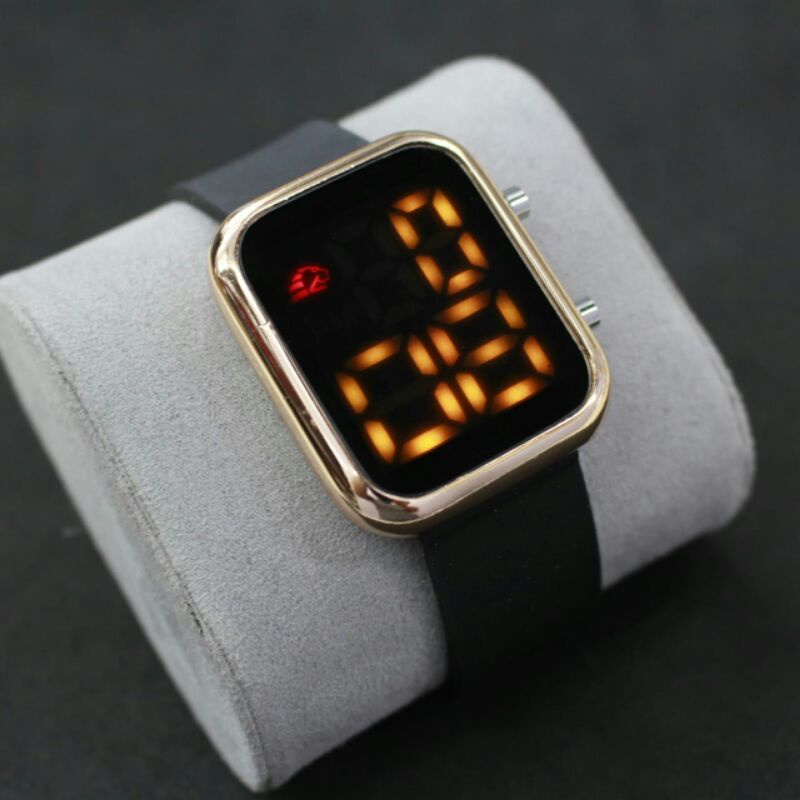 Jam tangan wanita LED Digital watch strap Rubber Jam tangan kekinian
