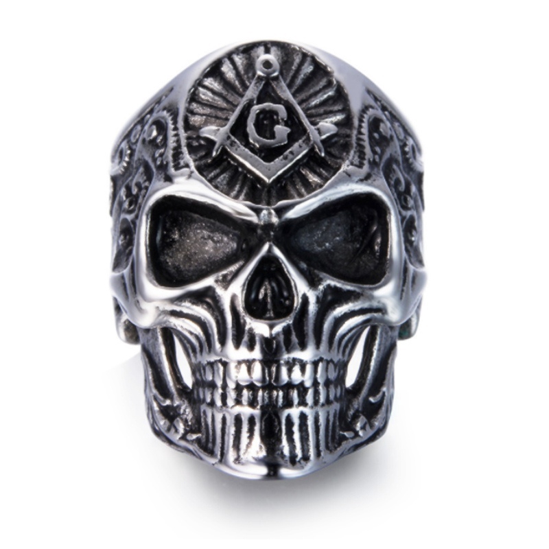 Skull rings Gothic Skull Vintage Silver Black Gold Titanium Steel Men's Punk Jewelry Fashion Ring Skull Ring