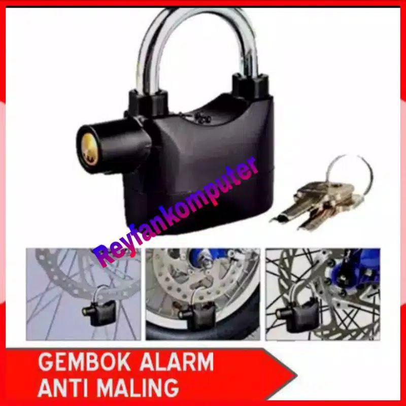 Gembok Cakram Sepeda Motor Lock Kunci Anti Maling Untuk Gerbang Gudang Toko DLL