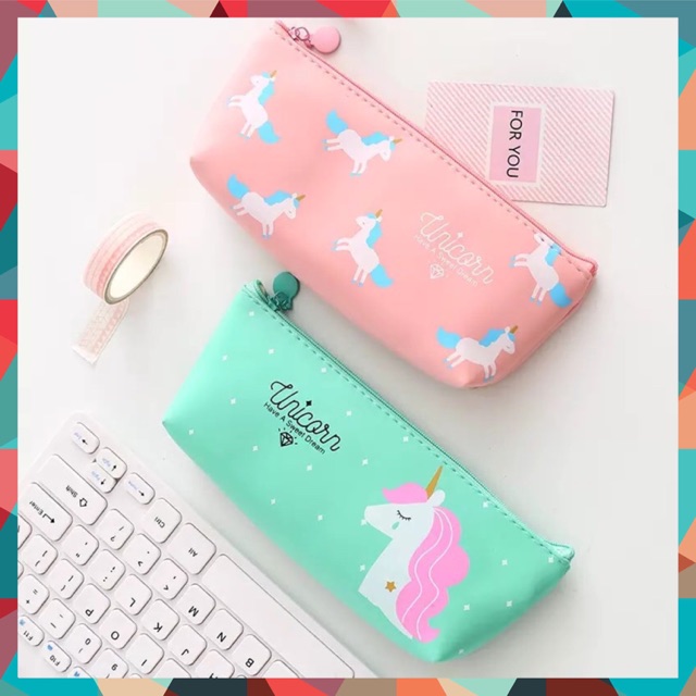 

[READY STOCK] Kotak Tempat Pensil / Pencil Case Motif Unicorn untuk Sekolah / for School