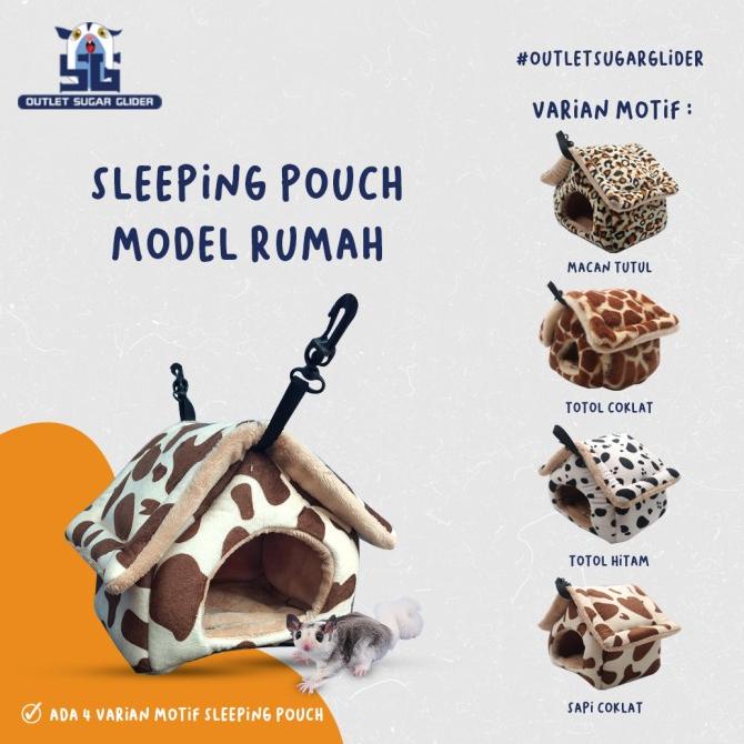 Sleeping Pouch Model Rumah Hewan Sugar Glider, Tupai Terbang Termurah